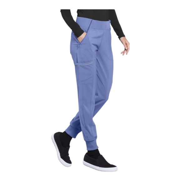 Cherokee Infinity Tapered Jogger 5-Pocket Pants in Ceil Blue - Picture 2 of 8